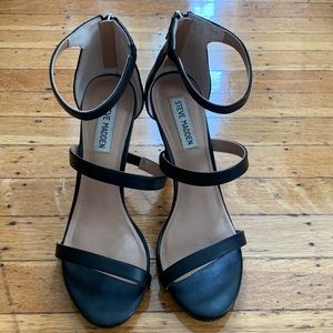 Steve Madden Zalena Black Strappy Heels